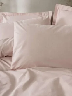 Renforcé-Bettwäsche-Set "Plain" in Rosa