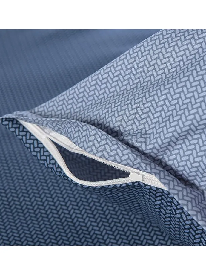 Renforcé-Bettwäsche-Set "Silva" in Blau