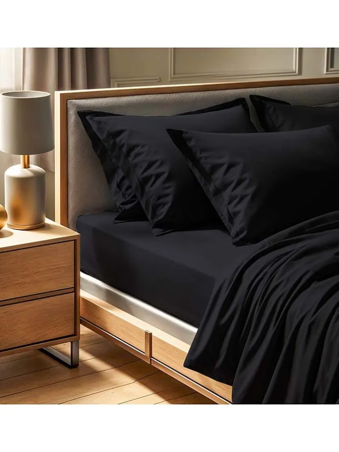 Renforcè-Spannbettlaken in Schwarz