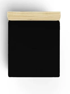 Renforcé-Spannbettlaken in Schwarz