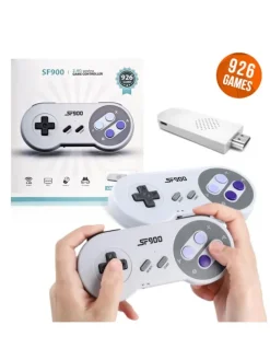 Retro-Spielekonsole kabelloser HD-Spaß und vielseitige Möglichkeiten in Grau