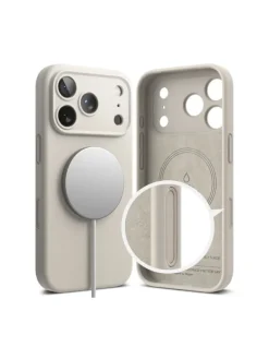 Ringke Silikon Magnetische magnetisch Hülle iPhone 17 Pro Beige in Beige