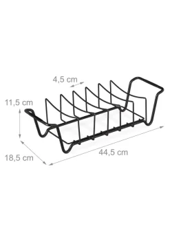 Rippchenhalter in Schwarz