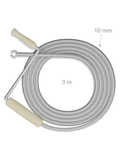 Rohrreinigungsspirale in Silber - 3 m