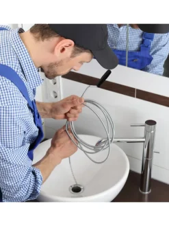 Rohrreinigungsspirale in Silber - 1m