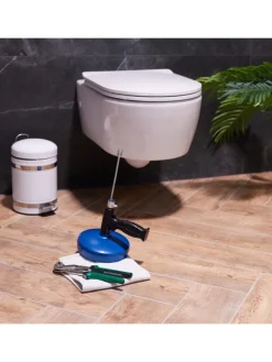 Rohrreinigungsspirale in Blau/ Schwarz - 6 m