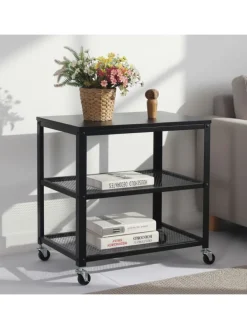 Rollwagen in Schwarz - (B)60 x (H)61 x (T)40 cm