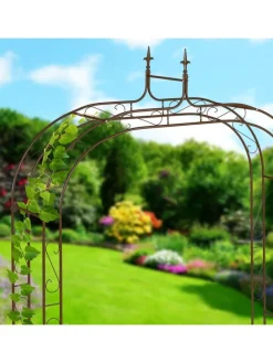 Rosenbogen in Braun - (B)155 x (H)240 x (T)39 cm