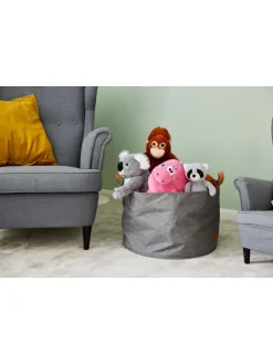 Rundkorb in Grau - (H)30 x Ø 30 cm