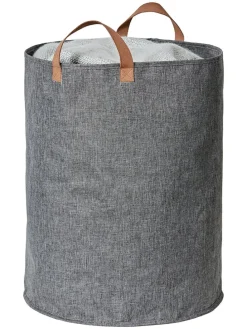 Rundkorb in Grau - (H)45 x Ø 40 cm