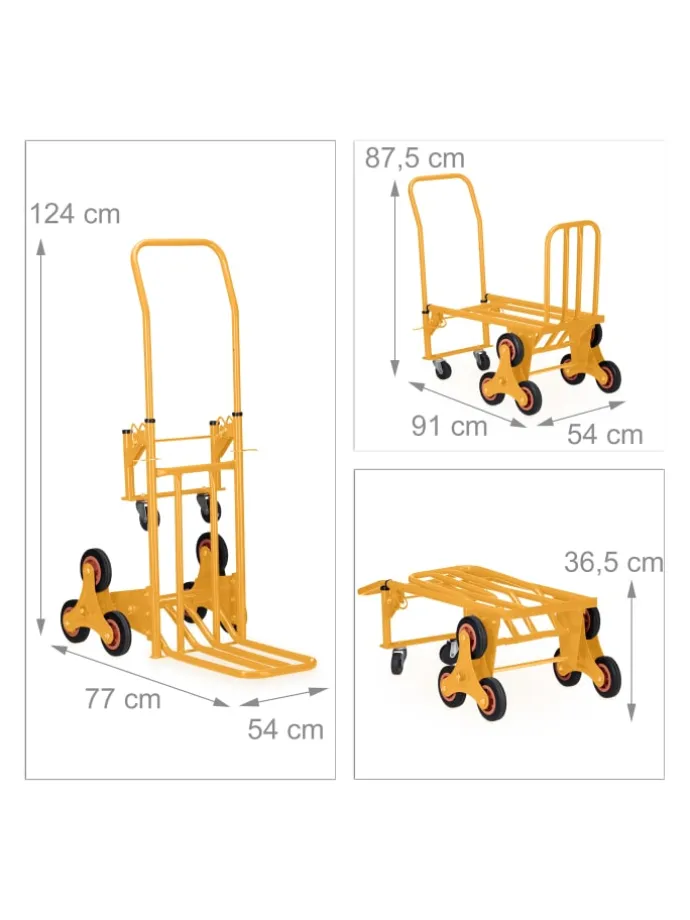 Sackkarre Treppensteiger "2in1" in Gelb