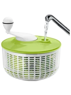 Salatschleuder in Transparent/ Grün - Ø 25 cm