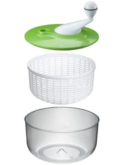 Salatschleuder in Transparent/ Grün - Ø 25 cm