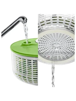 Salatschleuder in Transparent/ Grün - Ø 25 cm