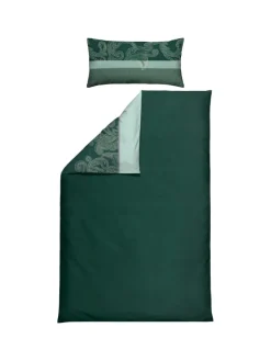 Satin Wendebettwäsche in grün