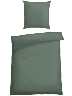 Satin-Bettwäsche-Set "Ella" in Dunkelgrün