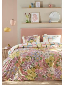 Satin-Bettwäsche-Set "Lucia" in Bunt