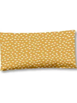 Satin-Kissenbezug in Gelb