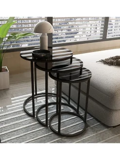 Satztisch Kyyjärvi in Grau (D)50cm (H)58cm