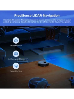 Saugroboter Q7 BF+ in Schwarz, 8000 Pa, Dual Anti-Tangle-System