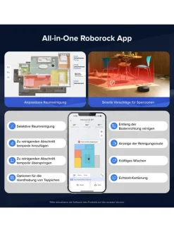 Saugroboter Q7 BF+ in Schwarz, 8000 Pa, Dual Anti-Tangle-System