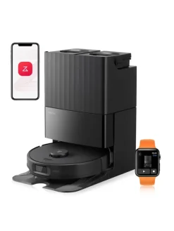 Saugroboter Qrevo Edge S5A in Schwarz, 18500Pa, Dual Anti-Tangle-System