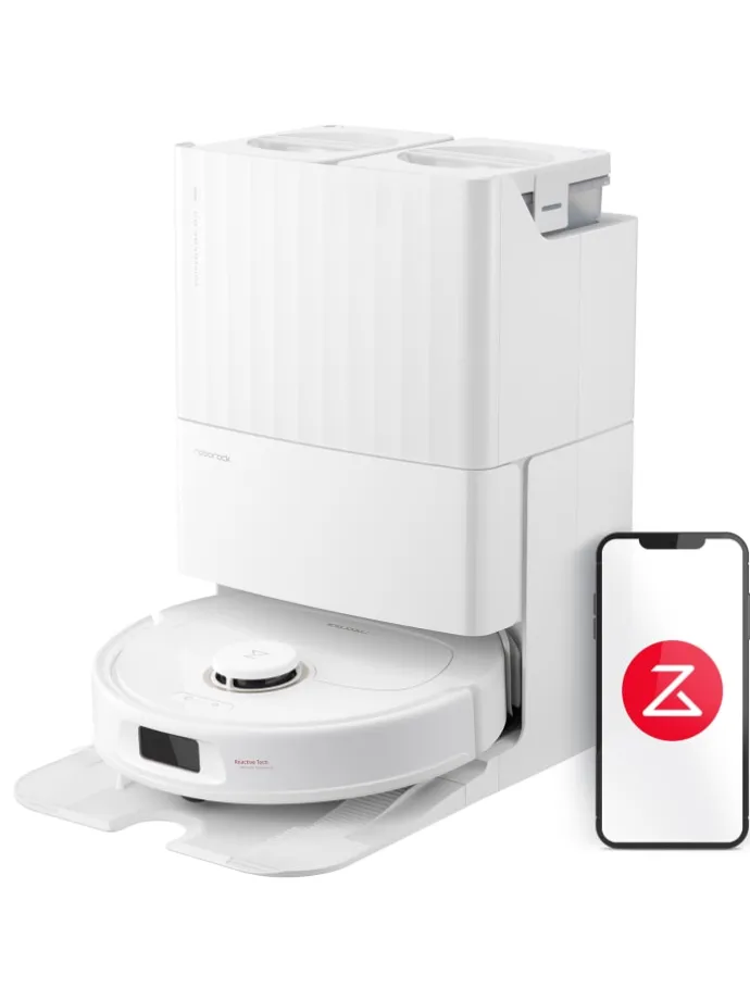 Saugroboter Qrevo Pro in Weiß, 60°C-Heißwasser-Moppwäsche