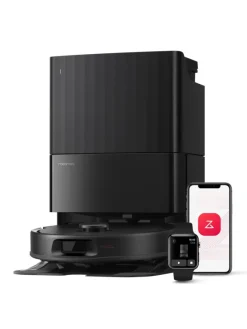 Saugroboter QV 35A in Schwarz, mit Wischfunktion&Hebarem Wischmopp, 8000Pa