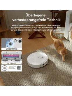 Saugroboter QV 35A in Weiß, mit Wischfunktion&Hebarem Wischmopp, 8000Pa