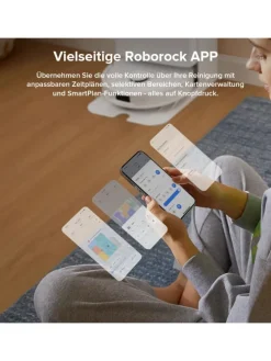 Saugroboter QV 35A in Weiß, mit Wischfunktion&Hebarem Wischmopp, 8000Pa