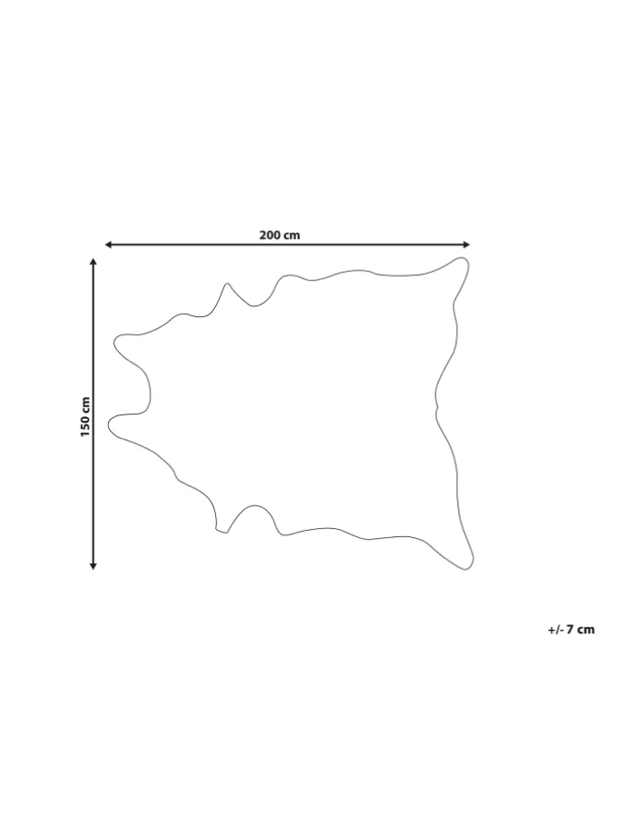 Schaffell BOGONG in Braun/Schwarz/Weiß - (W) 150 x (H) 1 x (L) 200 cm