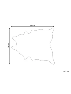 Schaffell BOGONG in Braun/Weiß - (W) 130 x (H) 1 x (L) 170 cm