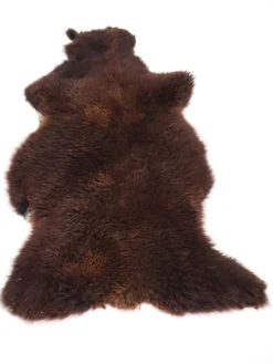 Schaffell in Dunkelbraun