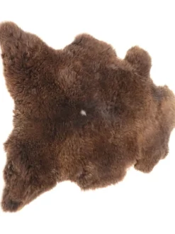 Schaffell in Dunkelbraun