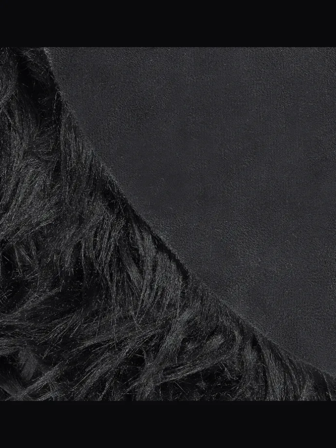 Schaffell MAMUNGARI in Schwarz - (W) 60 x (H) 6 x (L) 180 cm