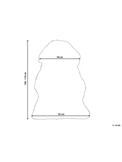 Schaffell ULURU in Blau - (W) 65 x (H) 8 x (L) 100 cm