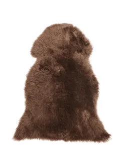 Schaffell ULURU in Braun - (W) 65 x (H) 8 x (L) 100 cm