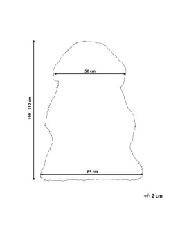 Schaffell ULURU in Braun - (W) 65 x (H) 8 x (L) 100 cm