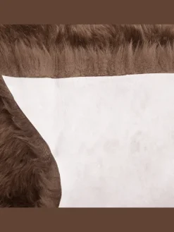 Schaffell ULURU in Braun - (W) 65 x (H) 8 x (L) 100 cm