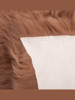Schaffell ULURU in Braun - (W) 65 x (H) 8 x (L) 100 cm