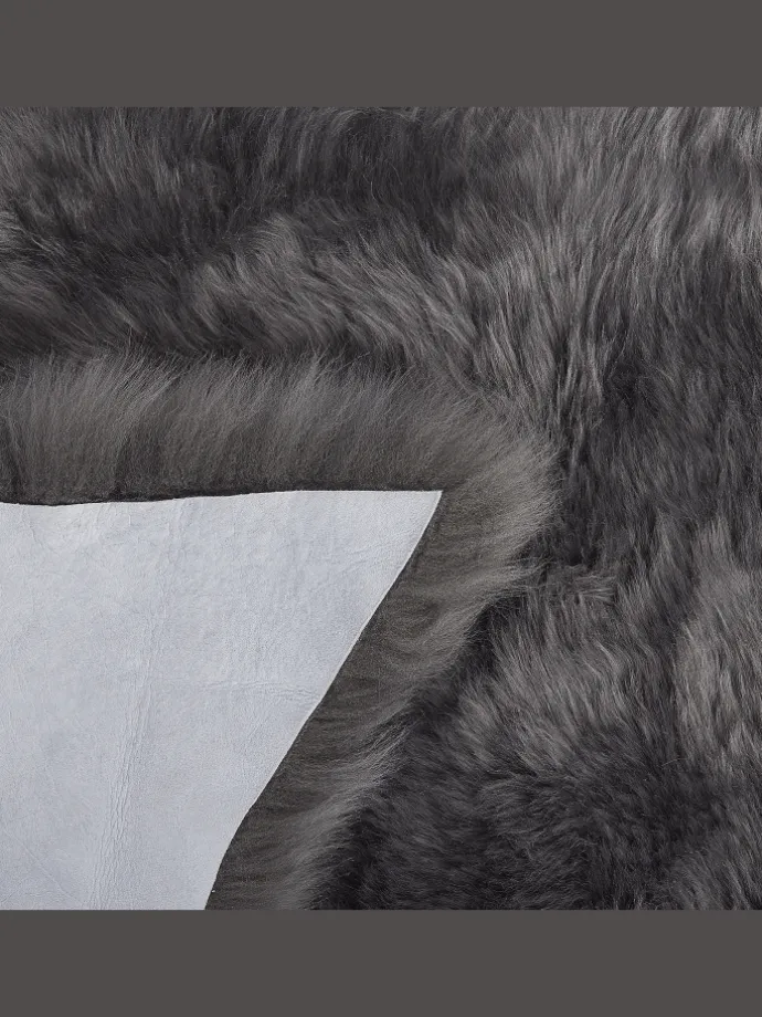 Schaffell ULURU in Grau - (W) 65 x (H) 8 x (L) 100 cm