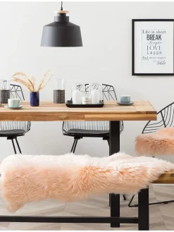 Schaffell ULURU in Rosa - (W) 65 x (H) 8 x (L) 100 cm