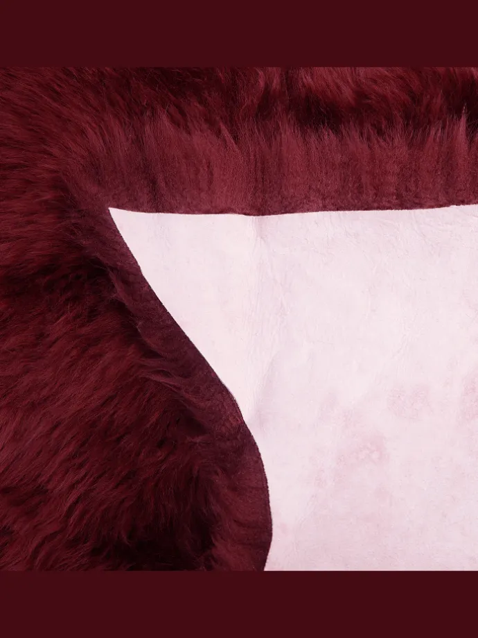 Schaffell ULURU in Rot - (W) 65 x (H) 8 x (L) 100 cm