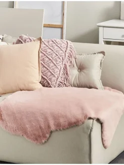 Schaffell UNDARA in Rosa - (W) 60 x (H) 1 x (L) 90 cm