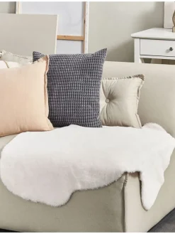 Schaffell UNDARA in Weiß - (W) 60 x (H) 1 x (L) 90 cm