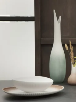 Schale " Raindrop " in Biskuit weiß