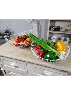 Schale antikweiss - paar 38cm in antikweiss