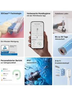 Schallzahnbürste ''Fresh Pro'' in Silber