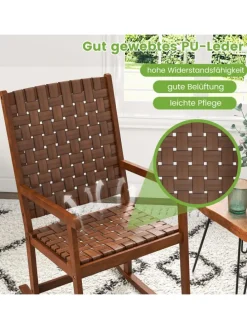 Schaukelstuhl In- & Outdoor in Braun