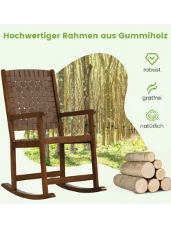 Schaukelstuhl In- & Outdoor in Braun